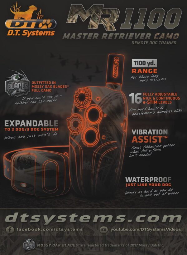 DT Systems Master Retriever 1100 Camo Remote Training Collar